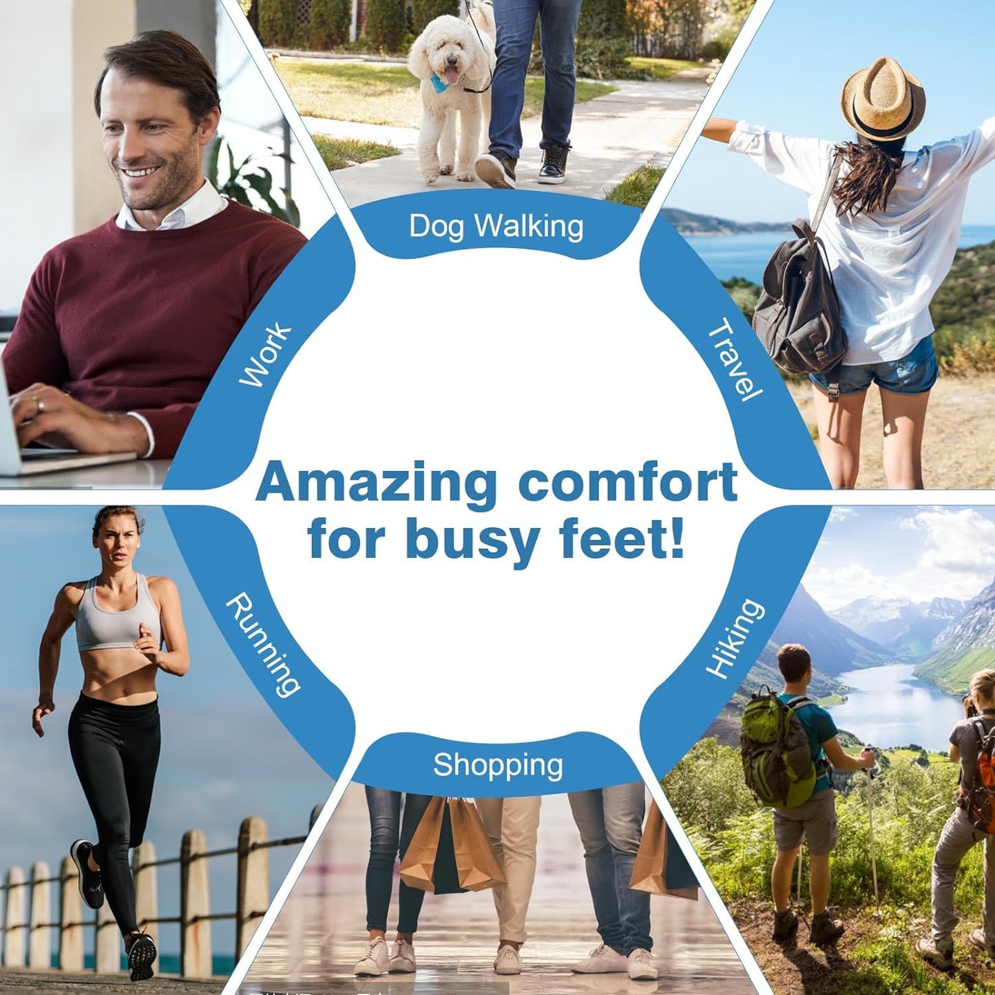 Memory Foam Shoe Insoles β Shock Absorbing, Arch Support, Anti-Slip Comfort for Men & Women