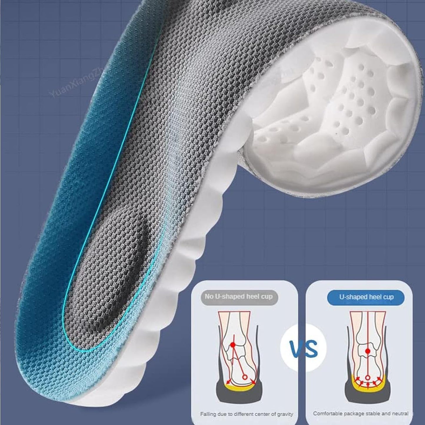 Memory Foam Shoe Insoles β Shock Absorbing, Arch Support, Anti-Slip Comfort for Men & Women