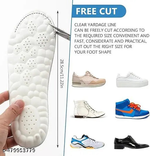 Memory Foam Shoe Insoles β Shock Absorbing, Arch Support, Anti-Slip Comfort for Men & Women